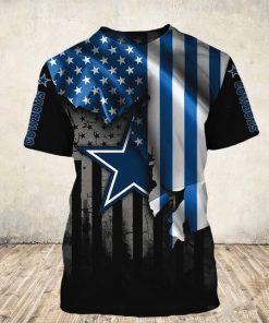 NFL dallas cowboys american flag all over print tshirt