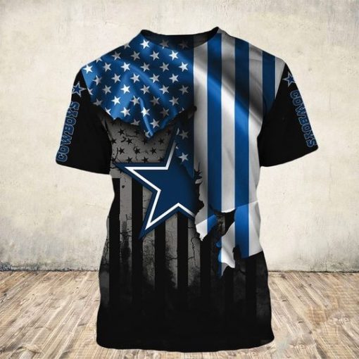 NFL dallas cowboys american flag all over print tshirt