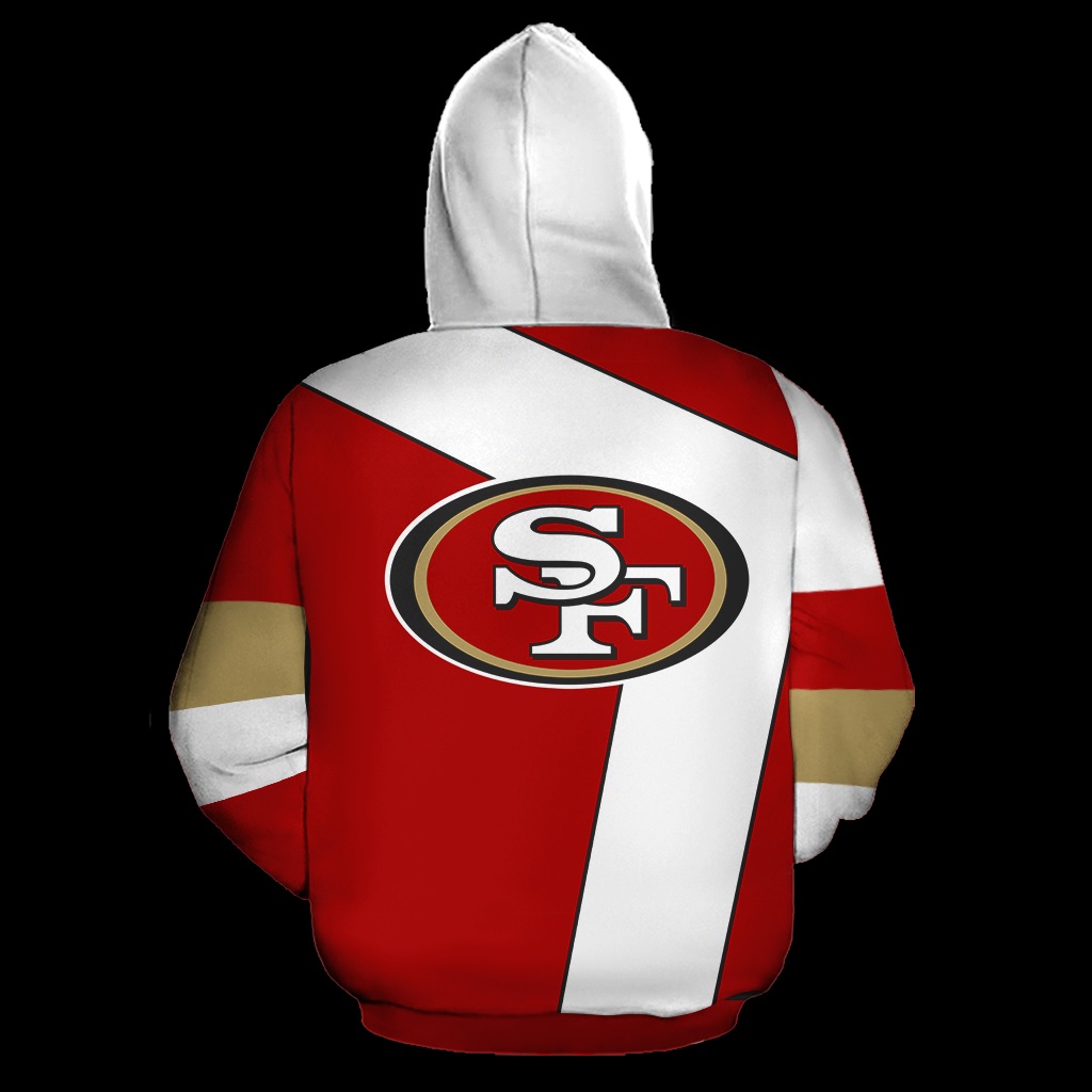 NFL san francisco 49ers full over print hoodie - back