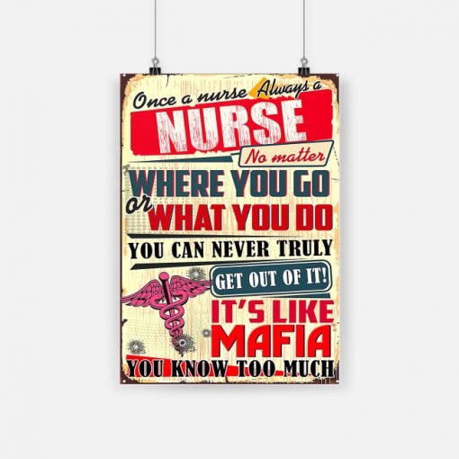 Once a nurse always a nurse no matter where you go or what you do poster 1