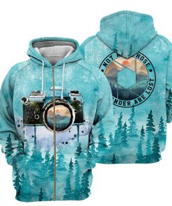 Photography not all those who wander are lost forest full printing zip hoodie