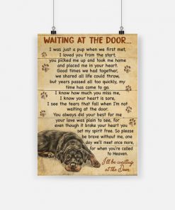 Rottweiler waiting at the door poster 1