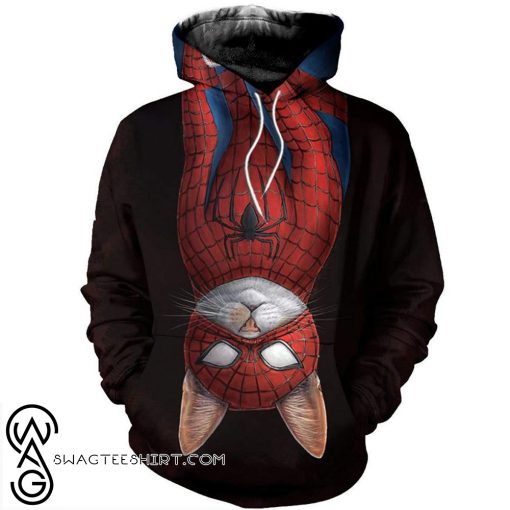 Spider-cat all over printed shirt