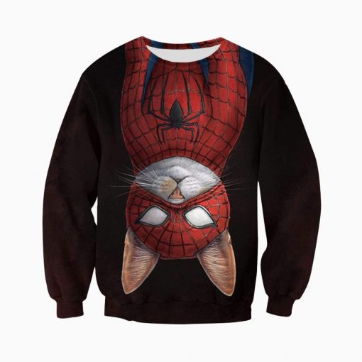 Spider-cat all over printed sweatshirt