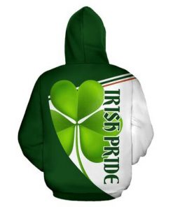 St patrick's day irish pride full over print hoodie 2