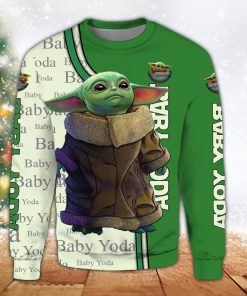 Star wars baby yoda all over printed sweatshirt