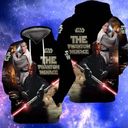 Star wars the phantom menace full over print zip hoodie