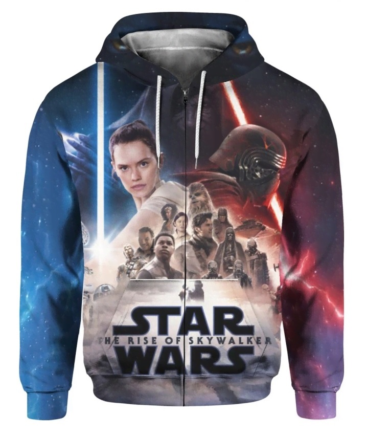 Star wars the rise of skywalker full printing zip hoodie 1