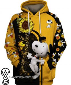 Sunflower you are my sunshine snoopy all over print shirt
