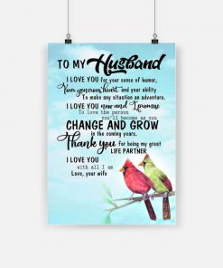To my husband thank you for being my great life partner cardinal poster 1