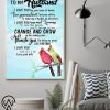 To my husband thank you for being my great life partner cardinal poster