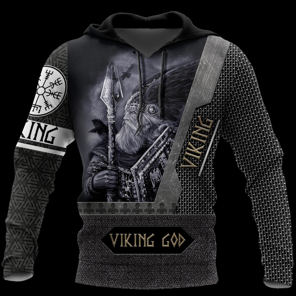 Viking God all over printed hoodie