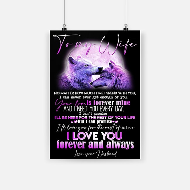 Wolf to my wife i love you forever and always poster 2