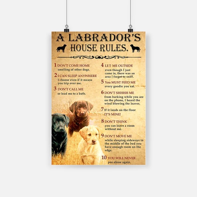 A labrador's house rules poster 1