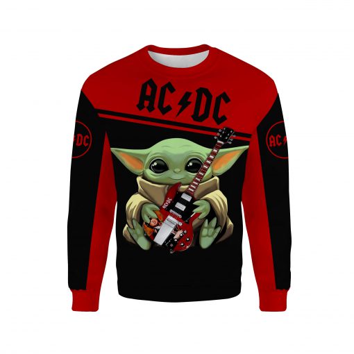 ACDC baby yoda all over print sweatshirt