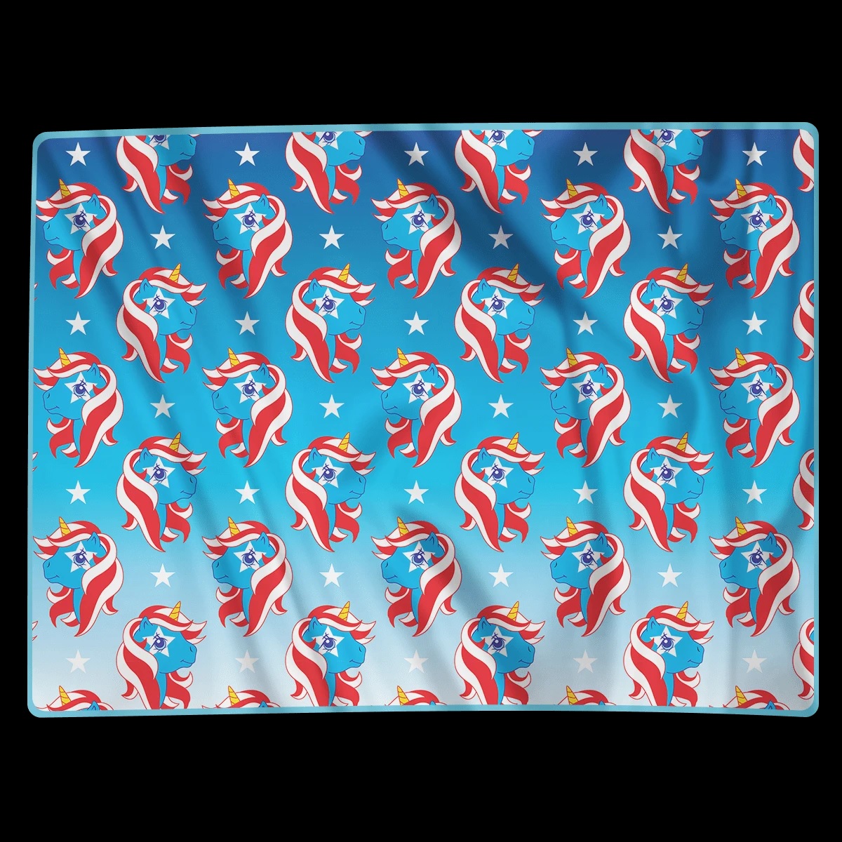 American 4th of july unicorn blanket 3