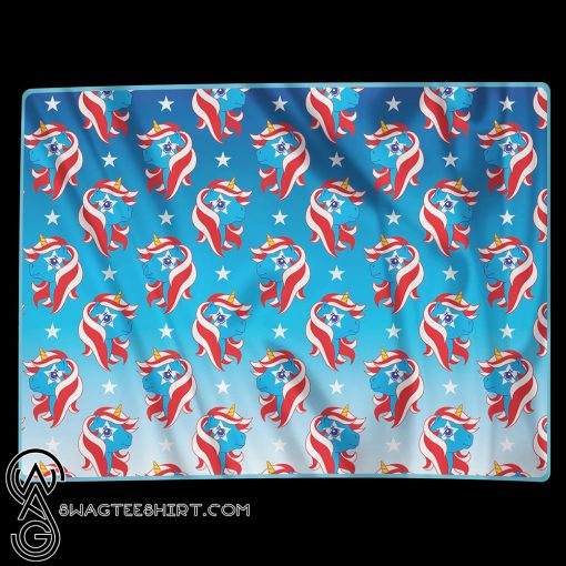 American 4th of july unicorn blanket