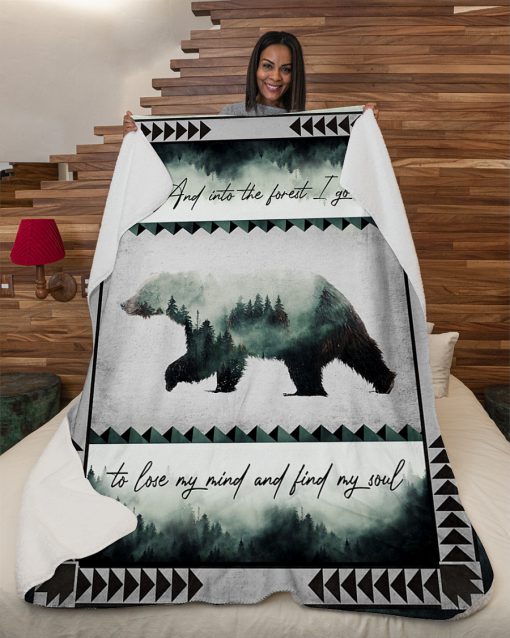 And into the forest i go to lose my mind camping bear blanket 4