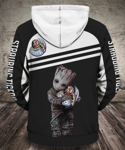 Baby groot hold straubing tigers all over print hoodie - back 1
