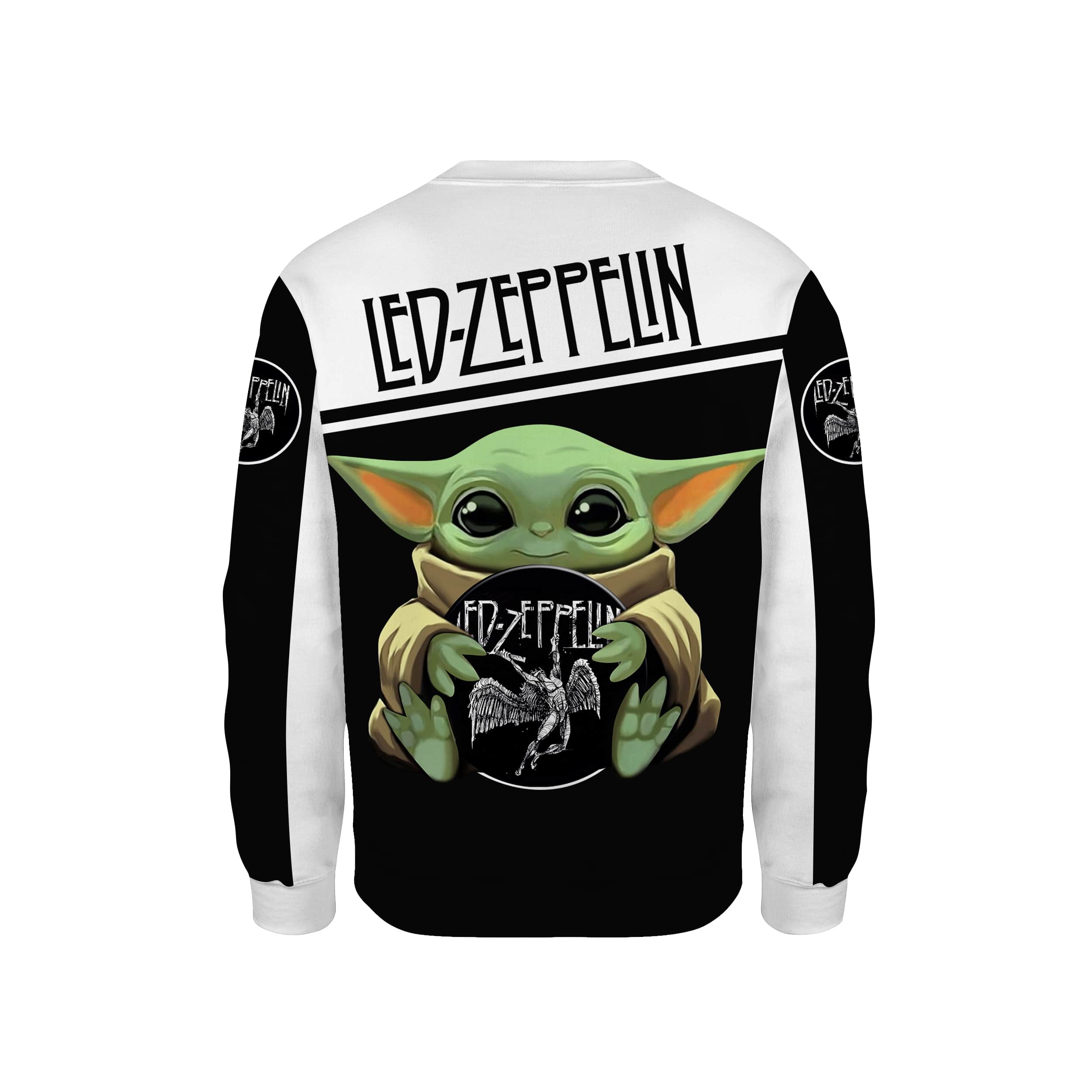 Baby yoda led zeppelin full printing sweatshirt - back