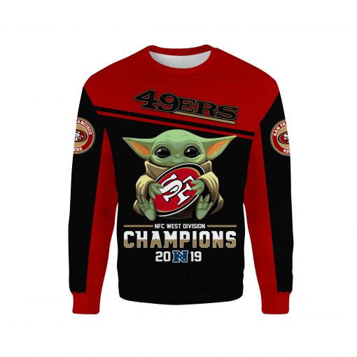 Baby yoda san francisco 49ers champions full printing sweatshirt
