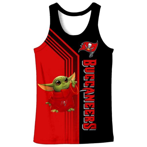 Baby yoda tampa bay buccaneers all over printed tank top