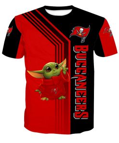 Baby yoda tampa bay buccaneers all over printed tshirt