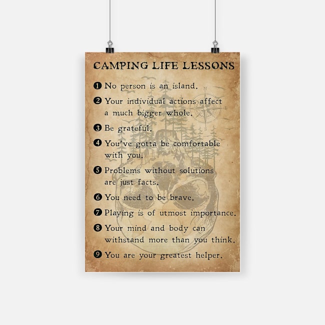 Camping life lessons poster 3