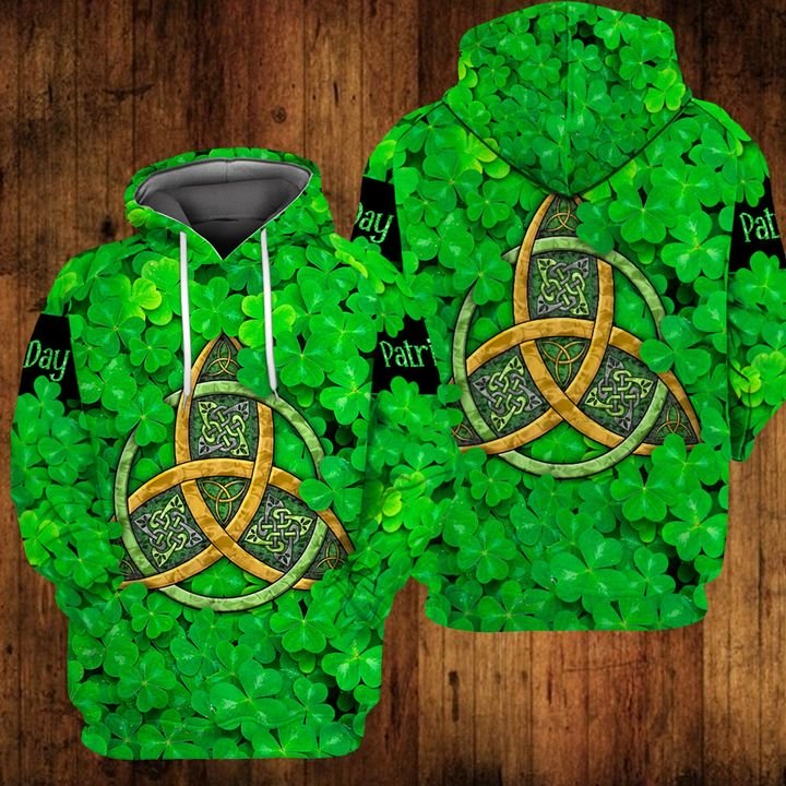 Celtic symbols saint patrick's day full printing hoodie