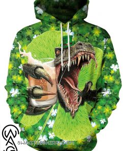 Dinosaurs beer saint patrick's day all over printed shirt