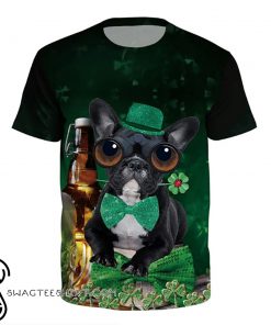 French bulldog saint patrick's day full printing shirt