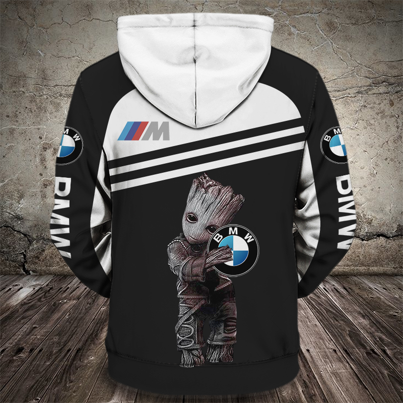 Groot hold bmw full printing hoodie - back 1