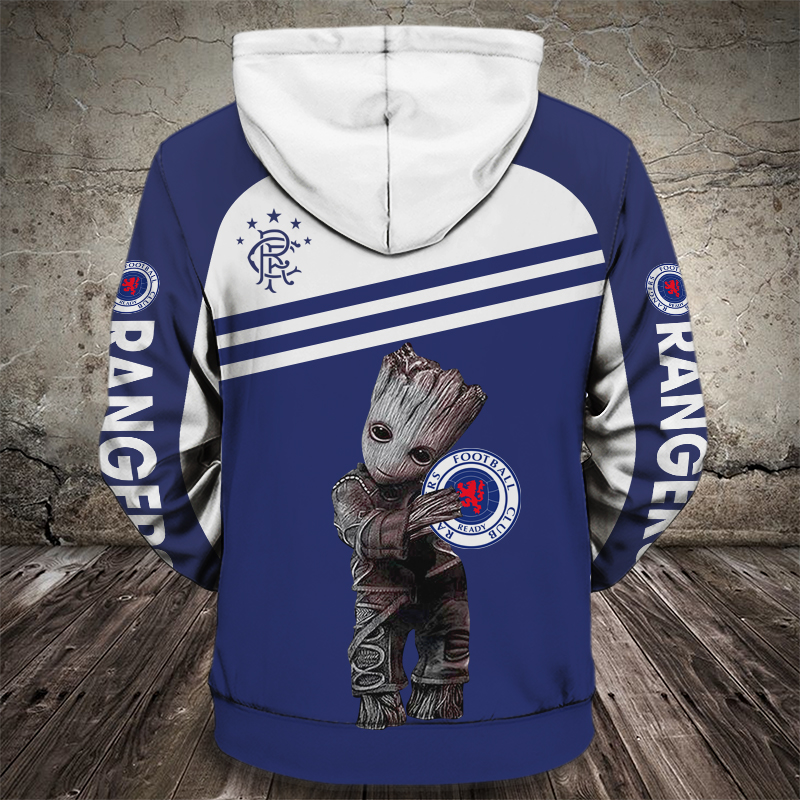 Groot hold rangers football club full printing hoodie - back 1
