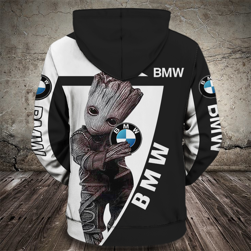 Groot hugs bmw full printing hoodie - back 1