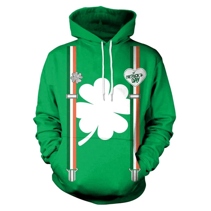 Happy st patrick's day all over printed hoodie 2