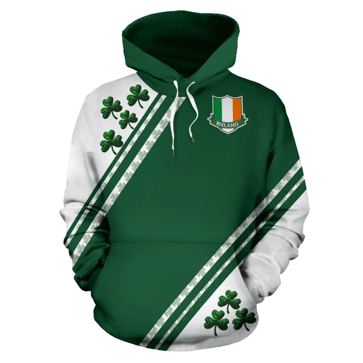 Ireland's flag saint patricks day full printing hoodie 1