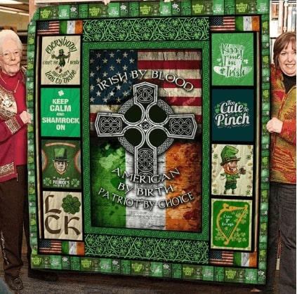 Irish blood saint patrick's day full printing quilt 3
