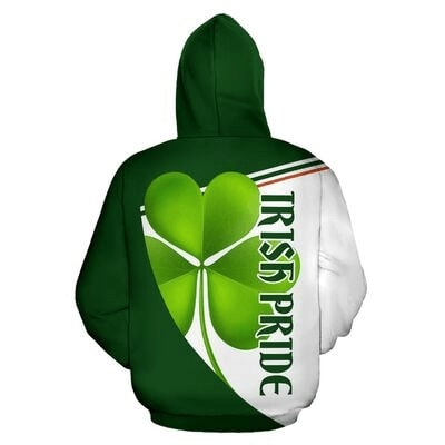 Irish pride saint patrick's day full printing hoodie - back 1