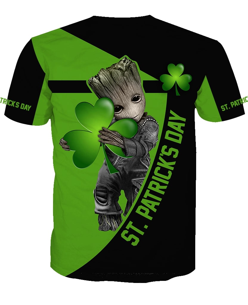 Irish saint patrick's day groot full printing tshirt - back