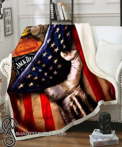Jack daniel's american flag blanket