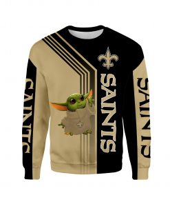 New orleans saints baby yoda full printing sweatshirt