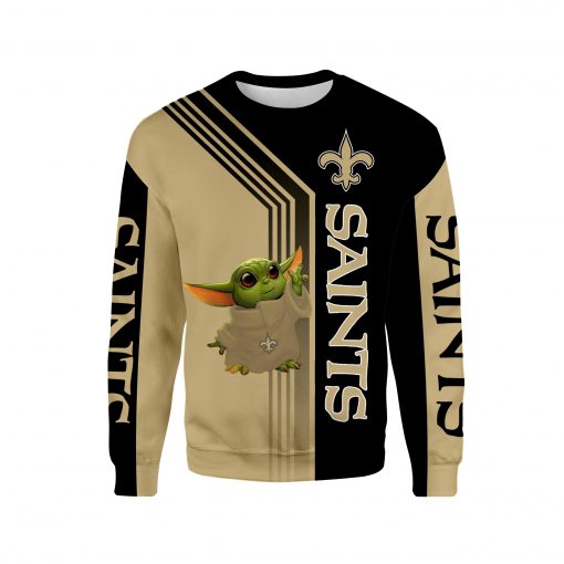 New orleans saints baby yoda full printing sweatshirt