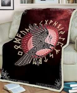 Odin viking raven full printing blanket 3