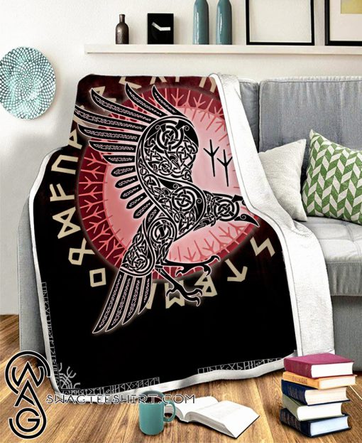Odin viking raven full printing blanket