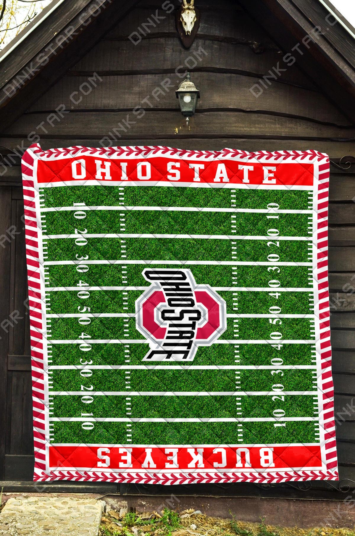 Ohio state buckeyes quilt 1