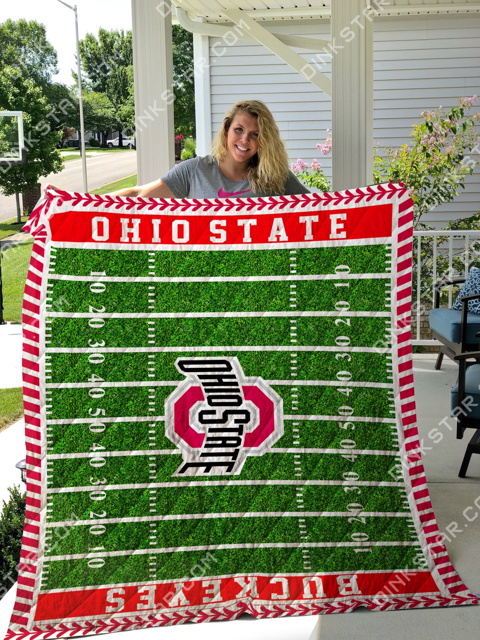 Ohio state buckeyes quilt 3