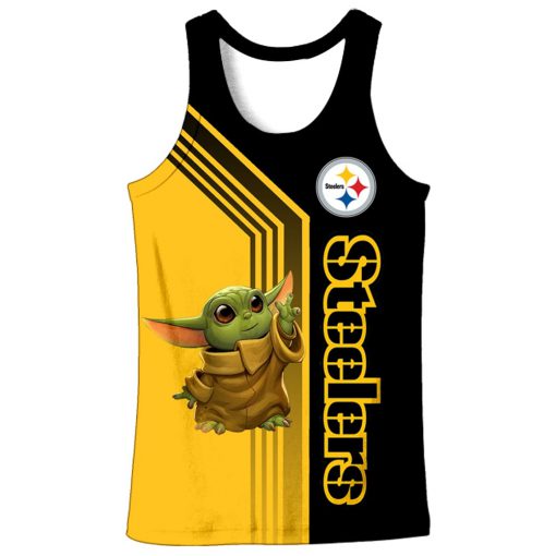 Pittsburgh steelers baby yoda all over print tank top