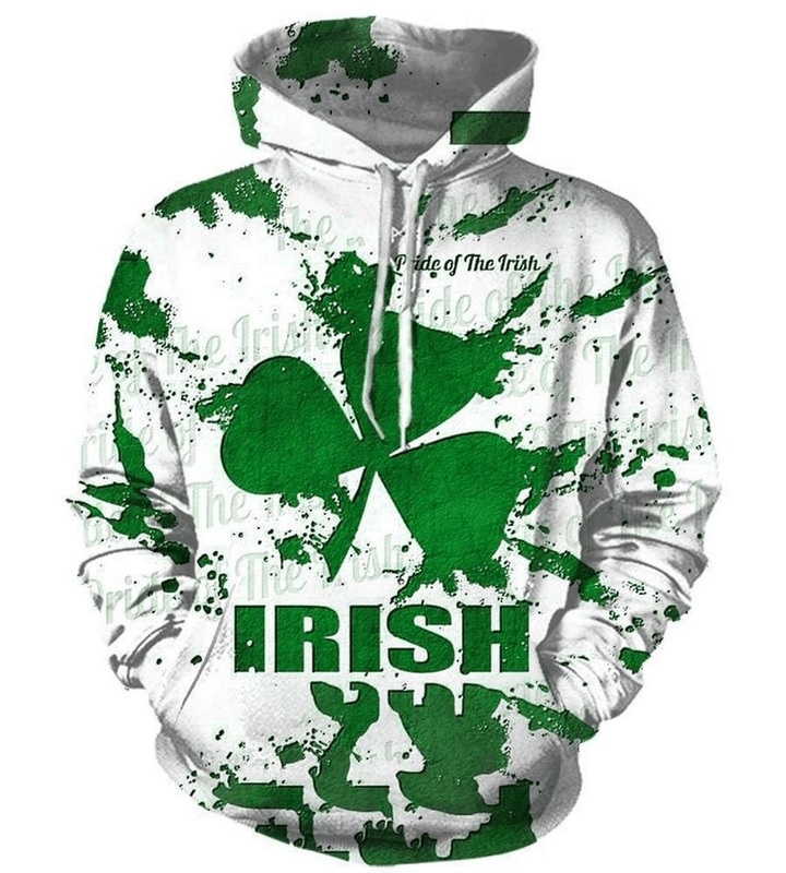 Pride of the irish saint patrick's day full printing hoodie 1