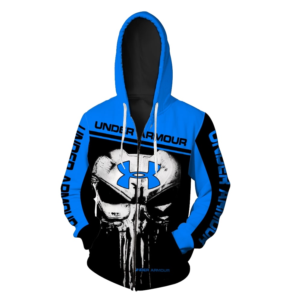Punisher under armour full printing zip hoodie