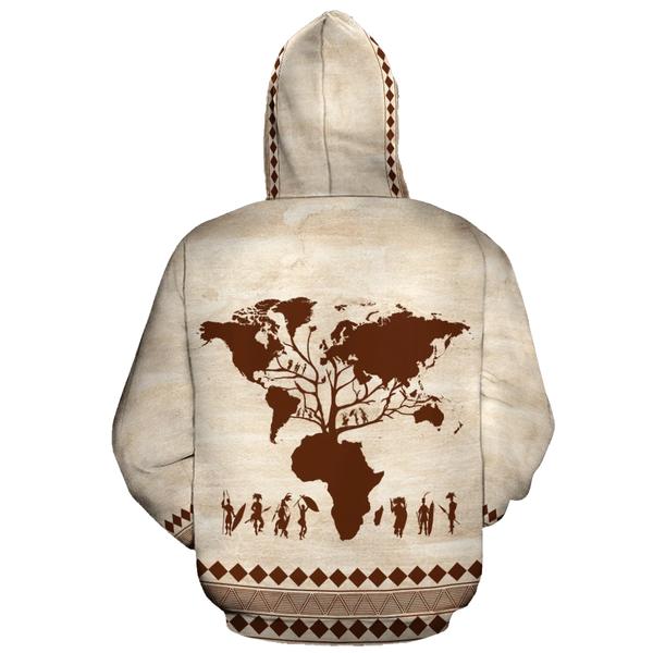Root africa full printing hoodie - back 1